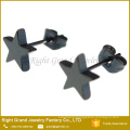 Customized Size Fahion PVD Plated Stainless Steel Star Earring Studs Jewelry